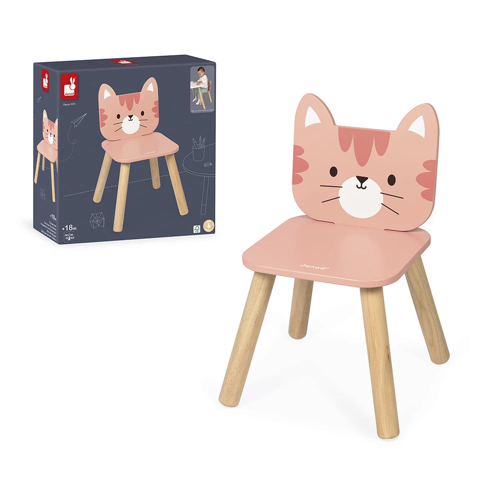 Janod - Tavolo +Sedia a forma di gatto