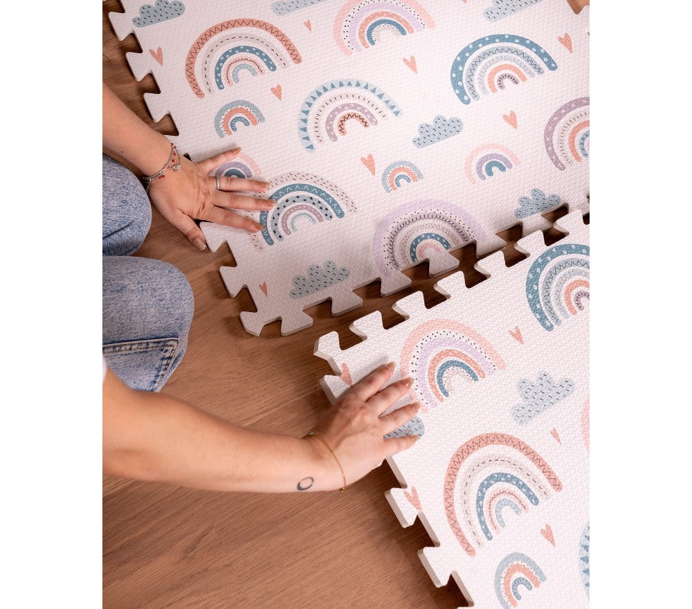 Family Nation-Tappeto Gioco Puzzle Montessori -Arcobaleni