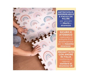 Family Nation-Tappeto Gioco Puzzle Montessori -Arcobaleni
